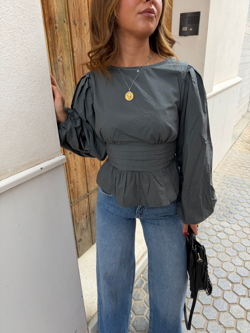 Blusa Carol gris