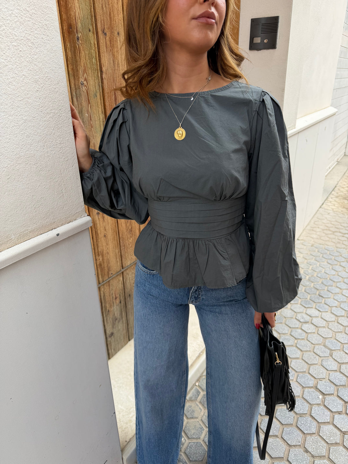 Blusa Carol gris